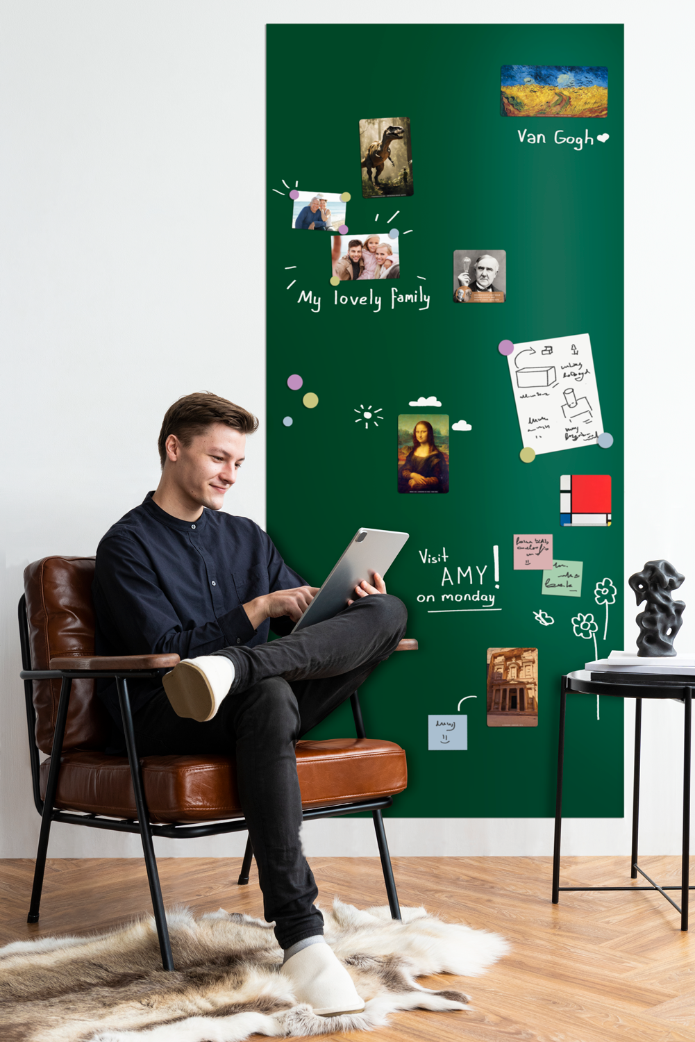 Self-adhesive Magnetic Wallpaper for Room