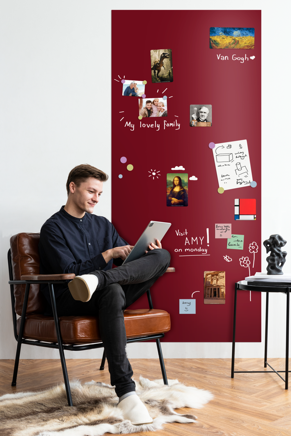 Self-adhesive Magnetic Wallpaper for Room