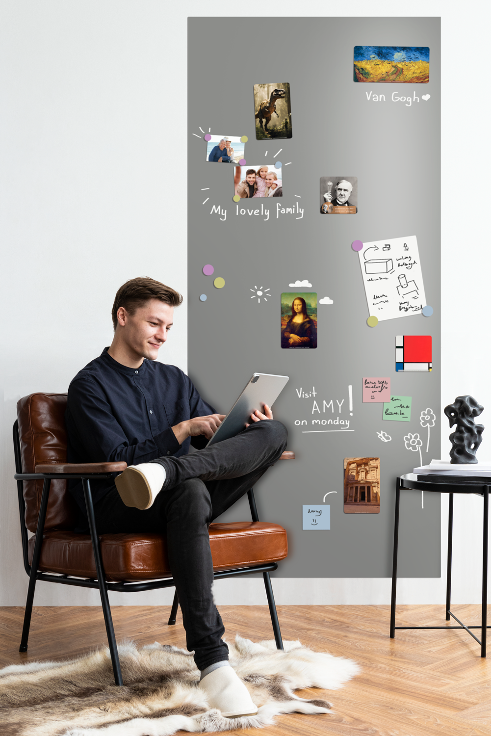 Self-adhesive Magnetic Wallpaper for Room