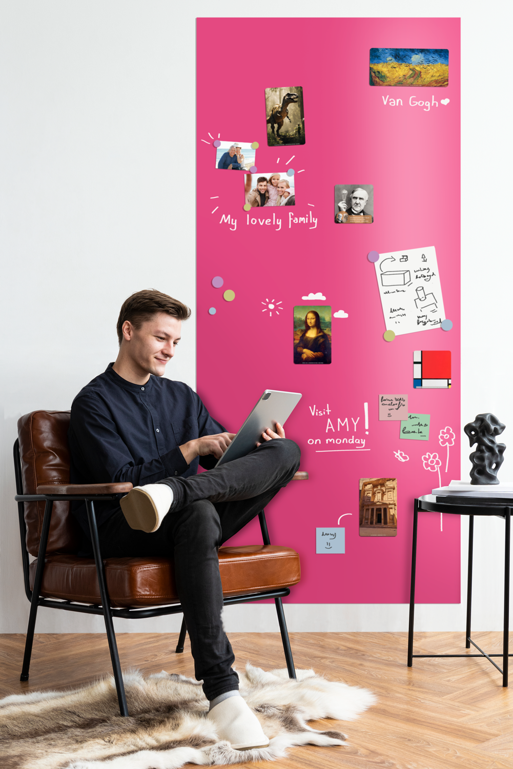 Self-adhesive Magnetic Wallpaper for Room