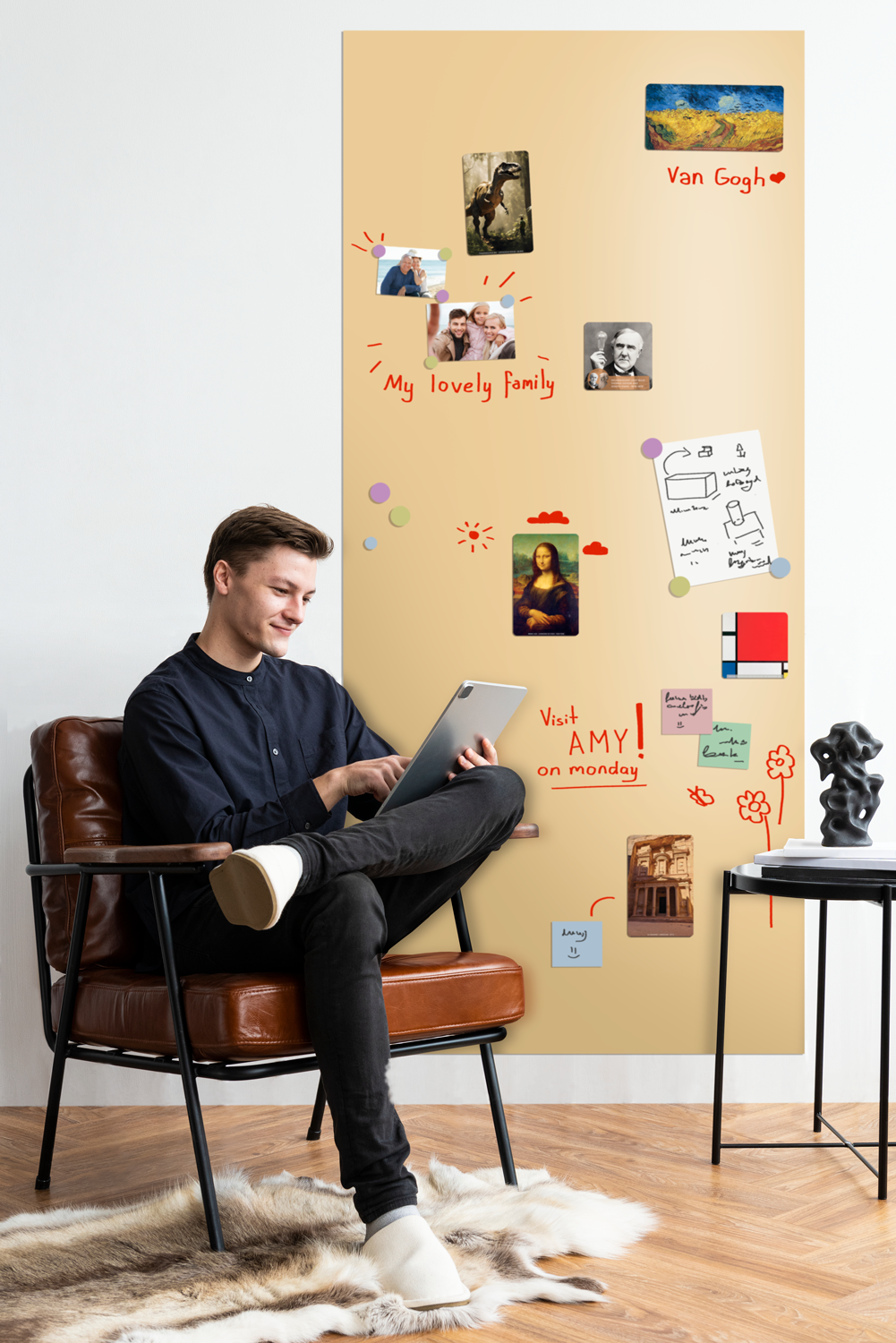 Self-adhesive Magnetic Wallpaper for Room