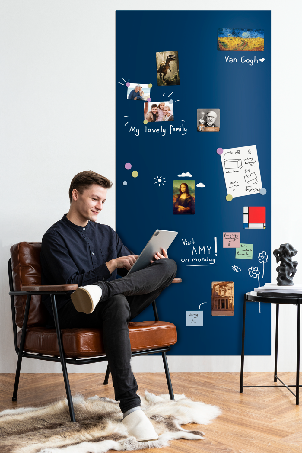 Self-adhesive Magnetic Wallpaper for Room