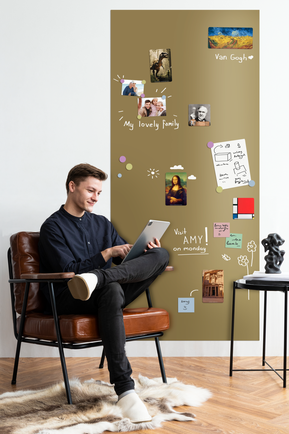 Self-adhesive Magnetic Wallpaper for Room