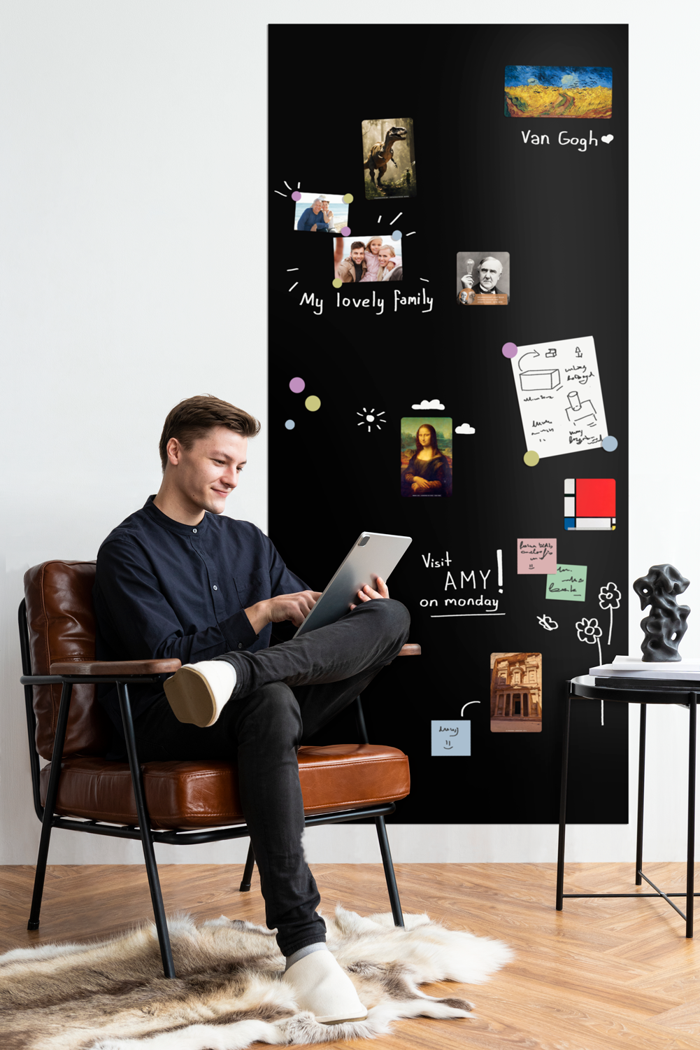 Self-adhesive Magnetic Wallpaper for Room