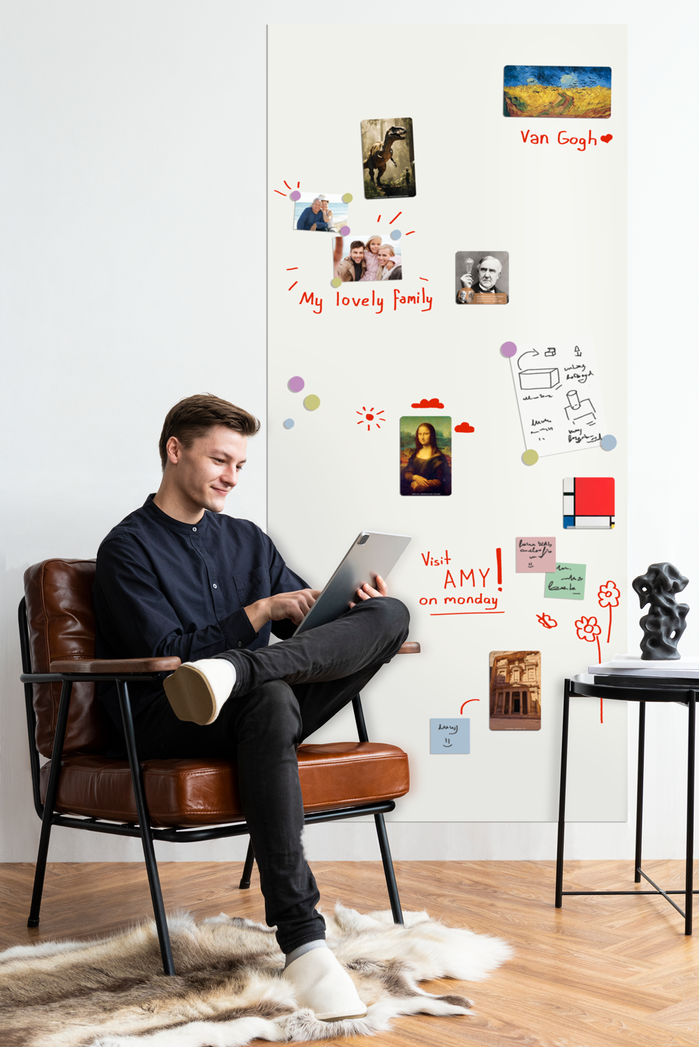Self-adhesive Magnetic Wallpaper for Room
