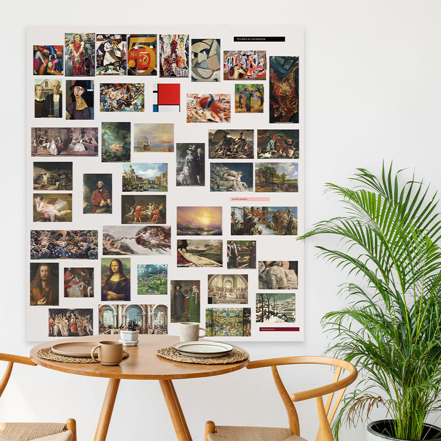 Small ARTWALL + 45 Art Magnets
