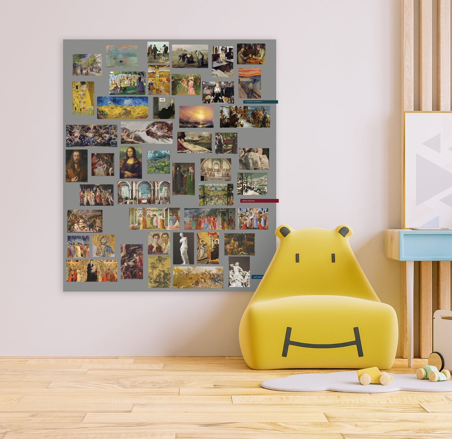 Small ARTWALL + 45 Art Magnets